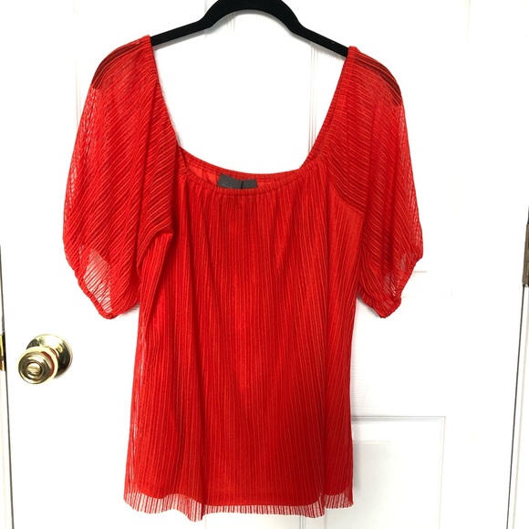 Tangerine Puff Sleeve Blouse—Sunday in Brooklyn - Picture 2 of 4